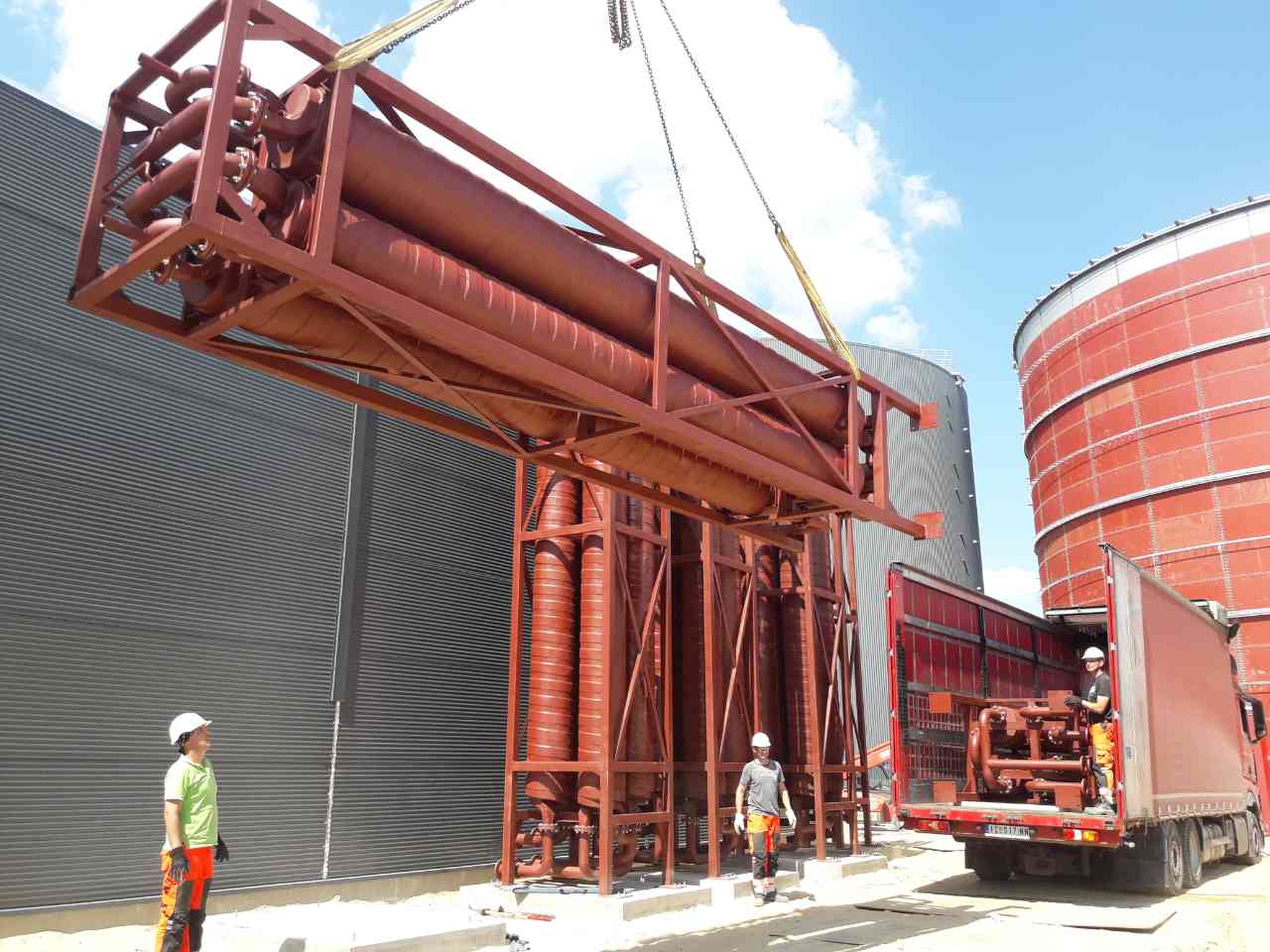 On-site piping connection